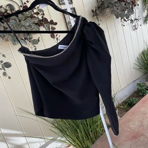 One shoulder crystal top Self Portrait